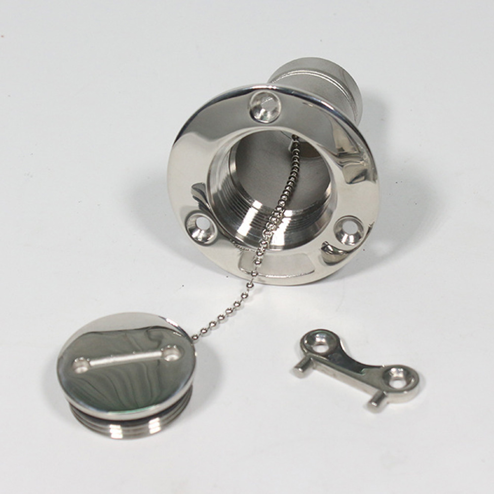 38mm Fill Port Fuel Tank Marine With Cap Boat Deck Gas Stainless Steel Polished Styling