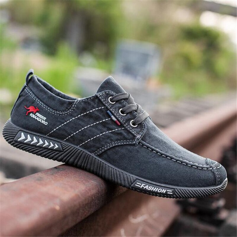Loafers heren canvas schoenen denim casual schoenen heren sneakers veterschoenen heren sneakers ademende schoenen zwart tenis masculino