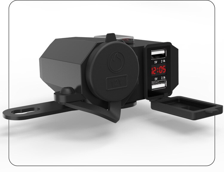 Waterdichte Universele Elektrische Auto Usb Oplader Motorfiets Sigarettenaansteker Moto Dual Usb Gezamenlijke Mobiele Mobiele Telefoon Oplader: Upgrade