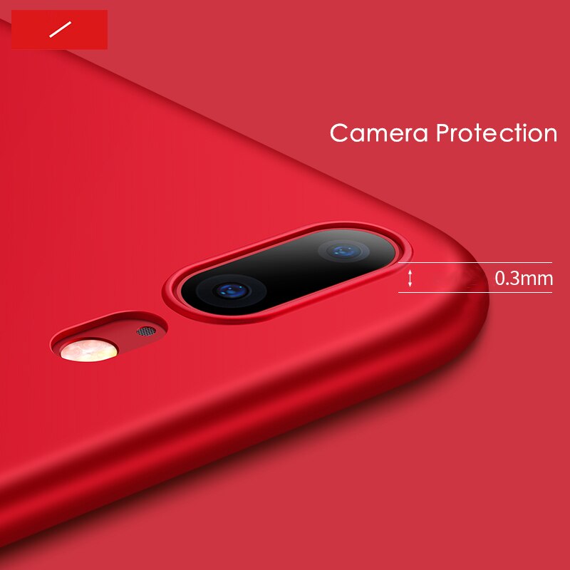 Silikonowy matowy ultra-cienki Tpu miękki futerał do iPhone 6 6S 7 7Plus 7 8 Plus X pokrowiec ochronny matowy dotyk dłoni czarny czerwony