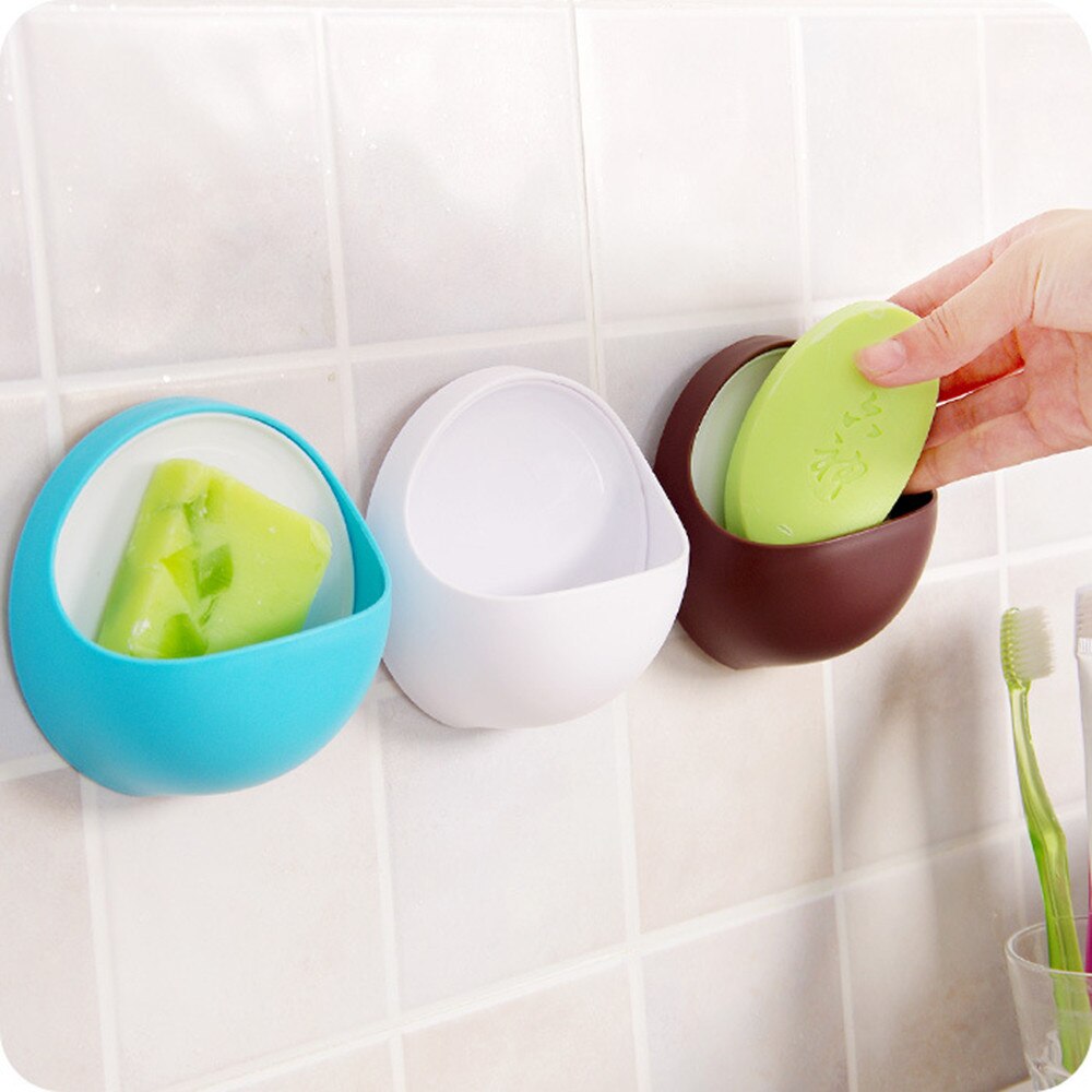 Plastic Zuignap Zeep Tandenborstel Doos Schotel Houder Badkamer Douche Accessoire Keuken Organizer Multifunctionele Magazijnstellingen