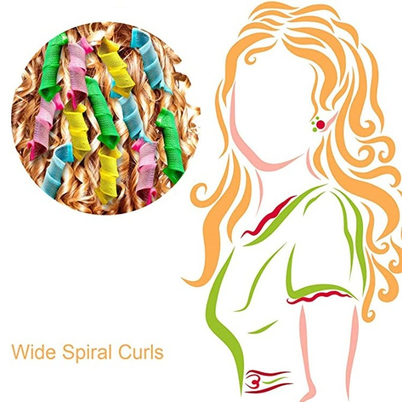 Bigoudis magiques sans chaleur pour cheveux, 30CM, 24 pièces