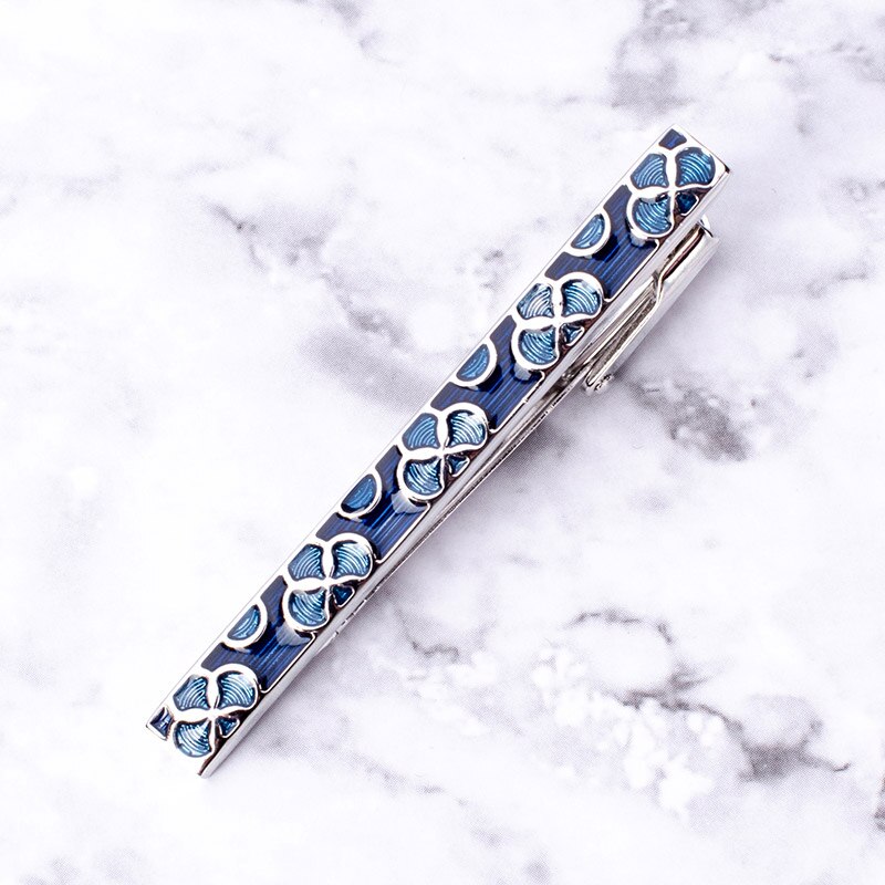 Luxus Emaille binden Clip Blau Blume binden Bar Glück vier-Kleeblatt Krawatte Stift Für Herren Hochzeit Geschäft: Ursprünglich Titel
