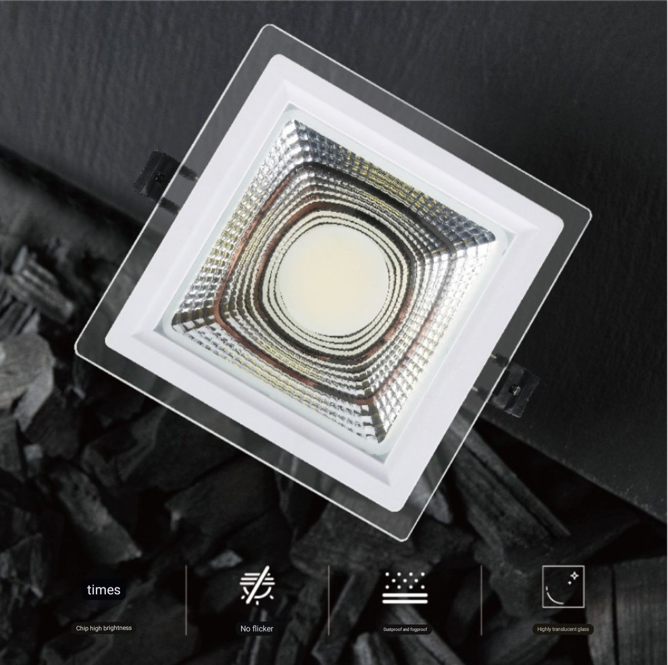 LED-downlight voor huishoudelijk gebruik Ingebouwde 5W COB-spots met opening van 75, drie kleuren dimlicht voor gangen Ultradun