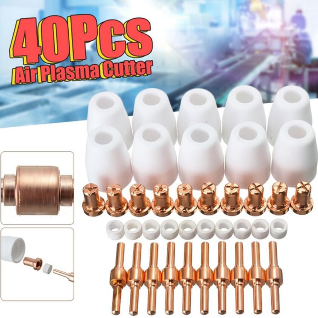 100Pcs Air Plasma Cutter Consumables Extend Fit Soldering iron Soldering Station for PT-31 LG-40 Torch CUT-40 50