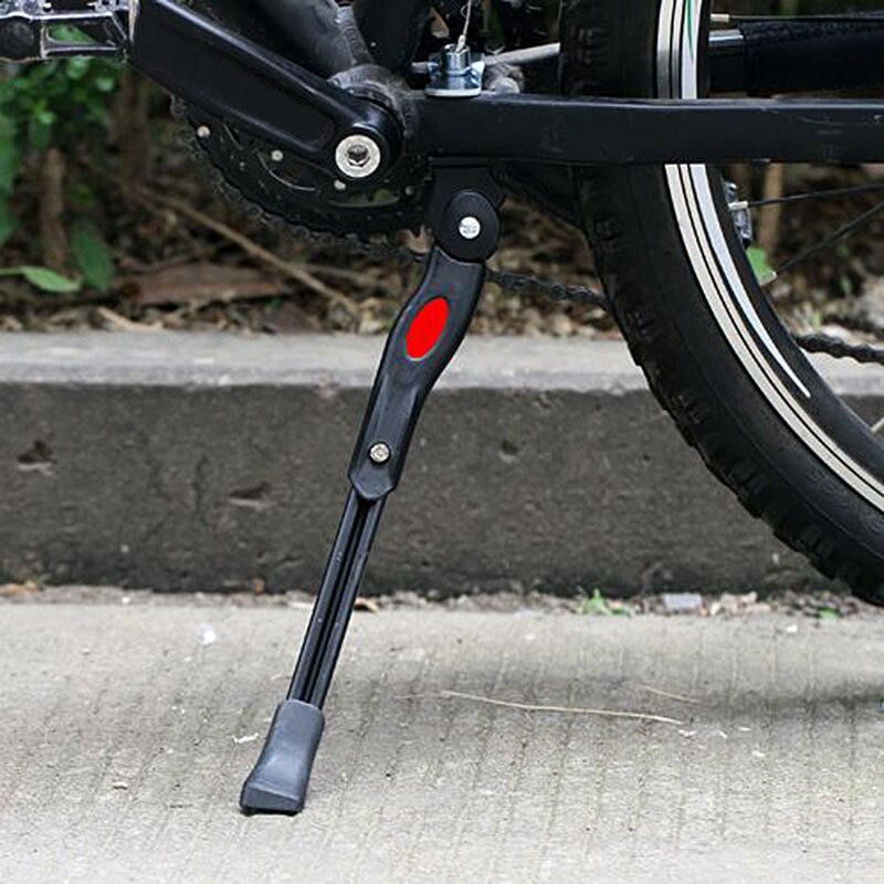 Middle Bike Stands Kickstand Aluminum Alloy Adjustable Parking Racks Mountain Bicycle Side Support Cycling Part for 20 24 26MTB