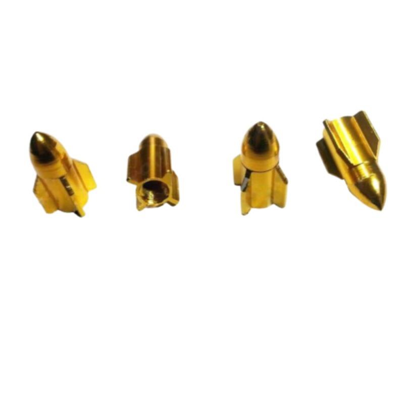 Aluminium Legering Raket Vorm Road Fiets Motor Fiets Auto Band Velgen Stem Air Valve Cap Valve Stofkap