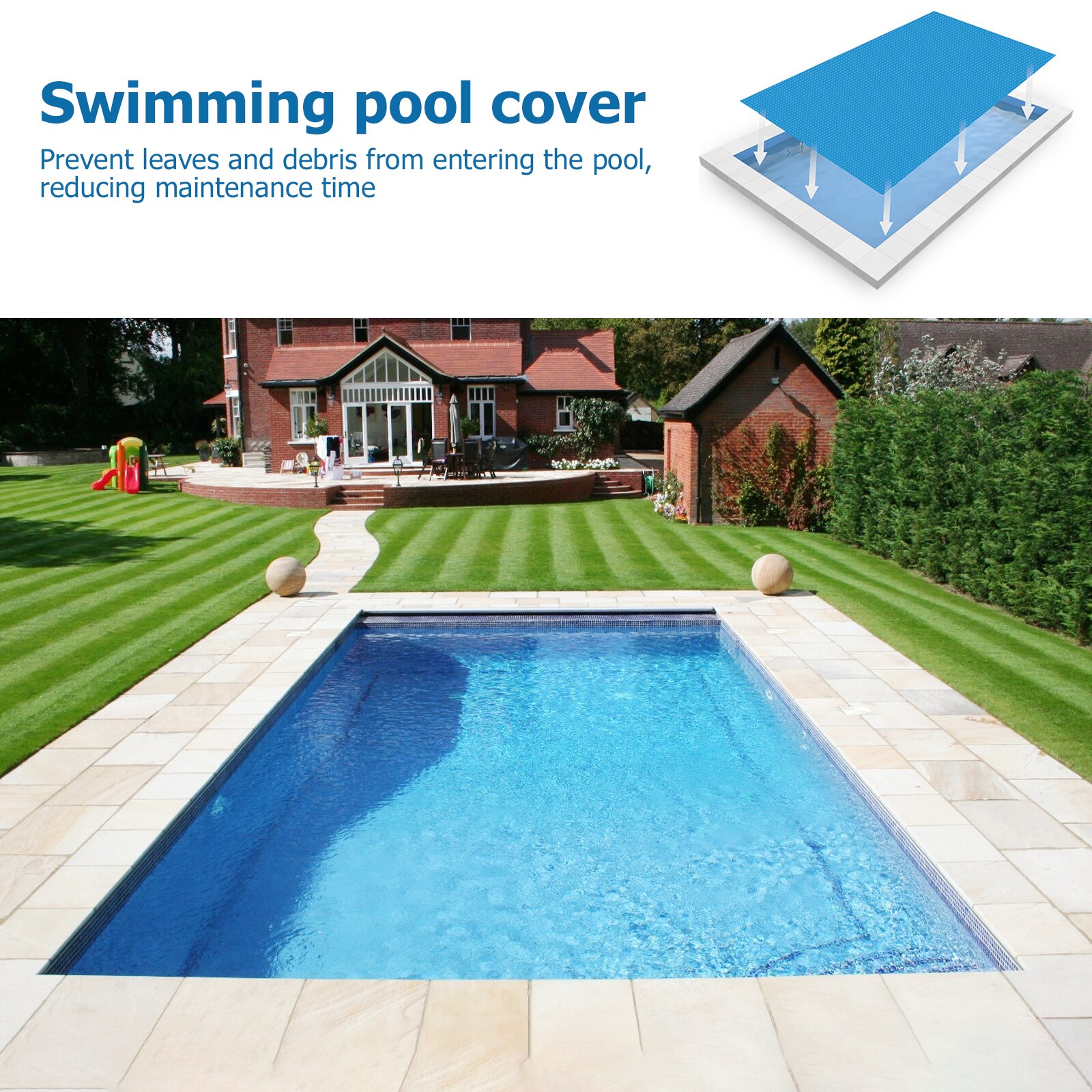 Pool Solar Tarpaulin Thick Solar Film CoverPool Cover Solar Tarpaulin Swimming Pool Protection Cover Heat Insulation Film
