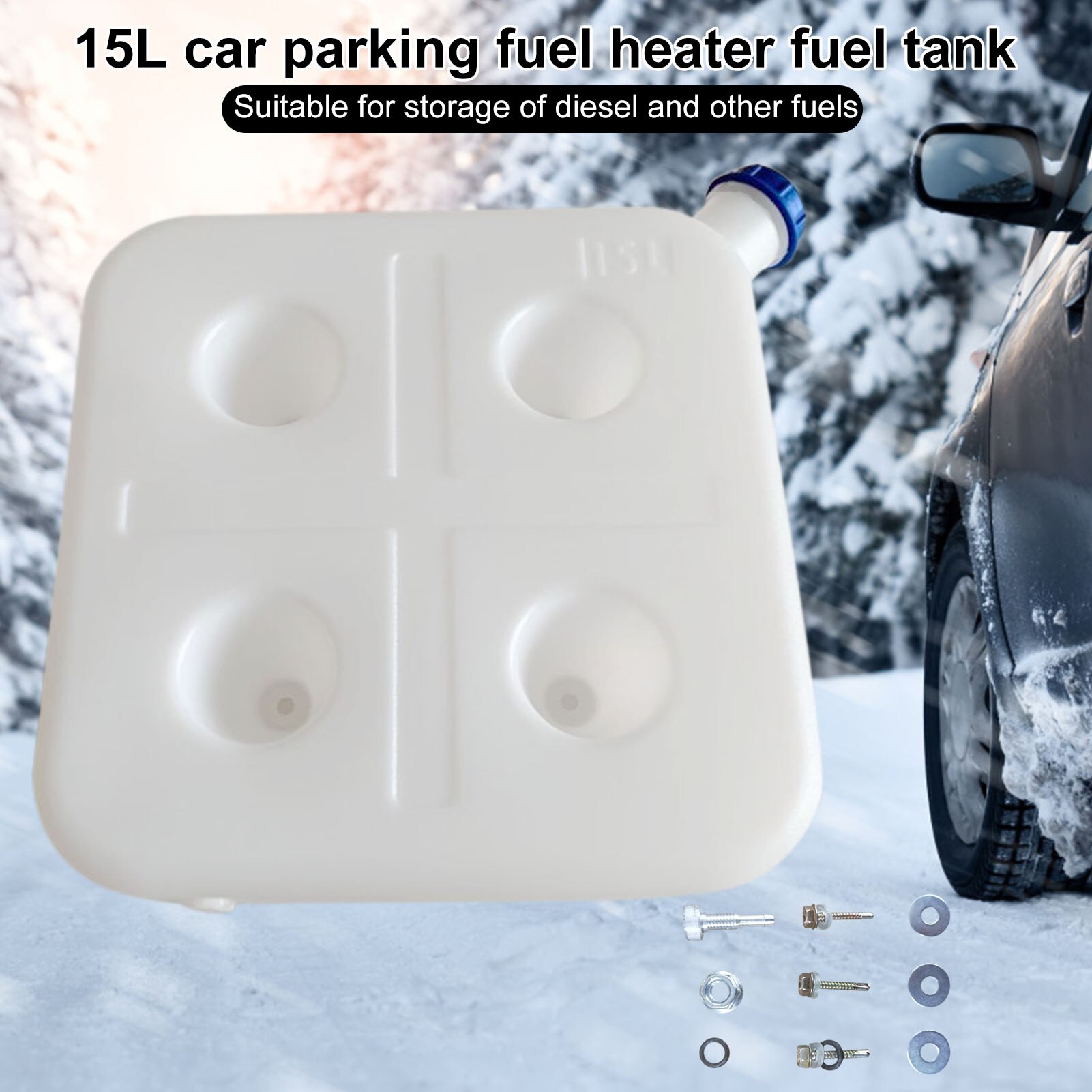 15L Plastic Air Diesel Parking Heater Fuel Tank Gasoline Oil Storage Box Water Tank Plastic For Webasto Eberspacher
