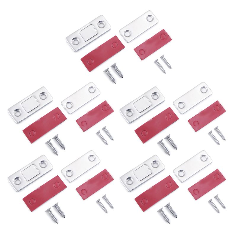 5 Set Stainless Steel Magnetic Door Catch Heavy Duty Magnet Latch Cabinet Catches Cabinets Shutter Closet Furniture Door 4XFD: Type B