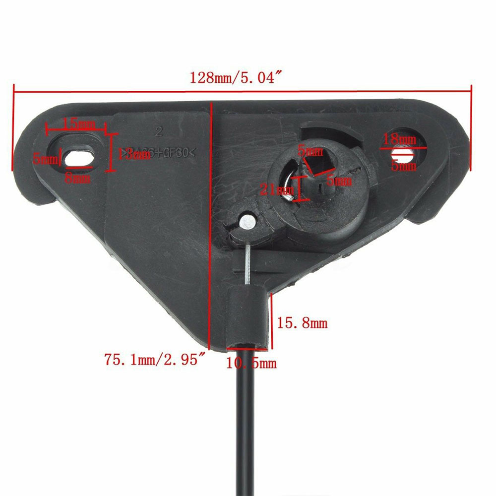 Vehemo Zwart 205CM Hood Release Kabel Bonnet Hood Kabel Auto Accessoires Licht Voertuig Outdoor Bonnet Kabel Cover Auto Accessoires