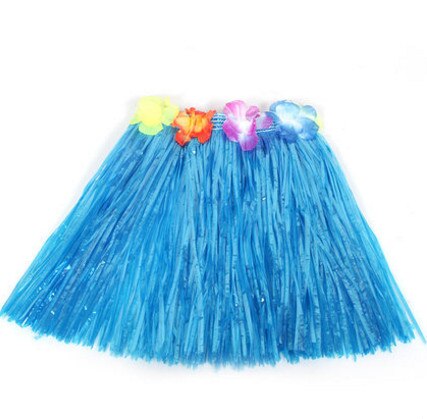 Falda Hawaiana para niños, suministros de , ropa hawaiana, colorida, para baile, ropa de escenario, Falda de baile: blue