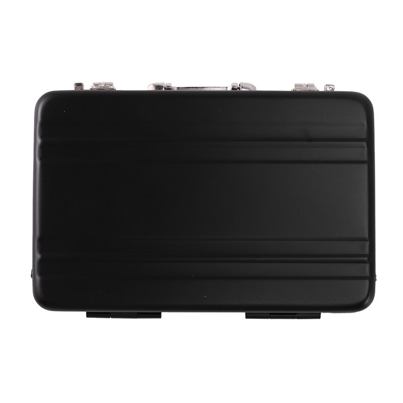 Aluminum password box Card Case Mini suitcase Password briefcase Black