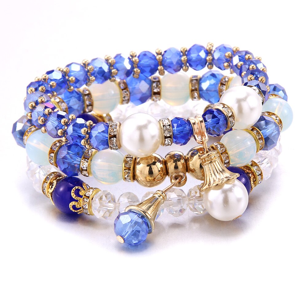 Bohemian Trend Women's Beaded Bracelet 3Pcs Mixed Color Resin Bracelet For Men's Luxury Jewelry Party Birthday: B3ZH-38