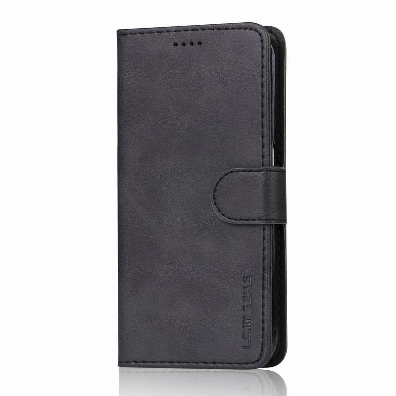 Case Voor Samsung Galaxy S6 S7 Rand Case Cover Luxe Magnetische Flip Portemonnee Lederen Telefoon Tas Voor Samsung S 6 7 s6edge s7edge Etui: For Samsung S6 Edge / Black