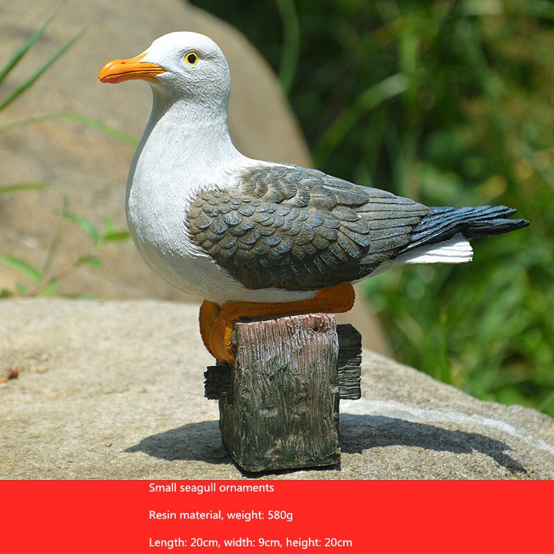Tuin Decoratie Simulatie Meeuw Ambachten Ornament Hars Standbeeld Sculptuur Mediterrane Stijl Landschap Yard Tuin Decor