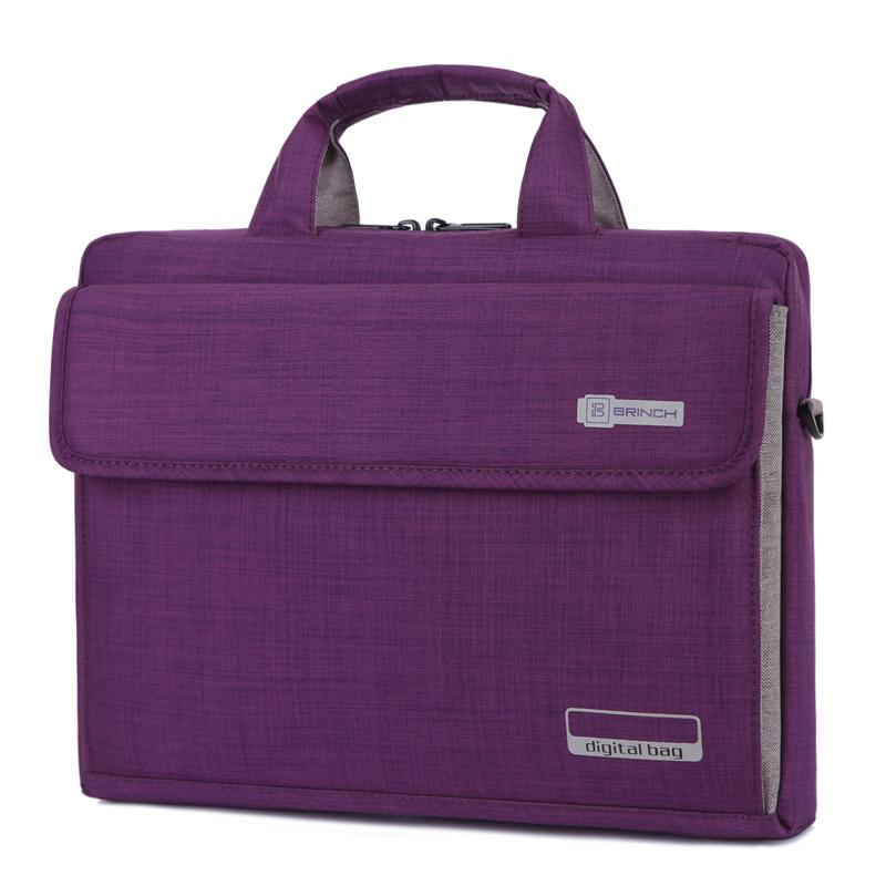 Unisex 6 Colors Big Capacity Nylon 13.3 14 15.6 Inch Laptop Bag Notebook Protective Case Cover Computer Bags: Purple / 14"