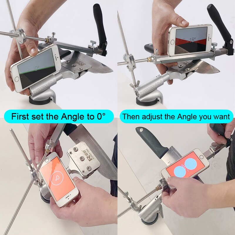 RUIXIN PRO Angle Sharpeners Fixed Knife Sharpener Sharpening System Grit120-10000# Sharpening Stone Aluminum alloy
