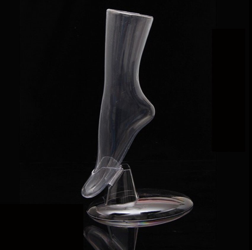 Nova Unisex Transparente Pés Torso Manequim Socks Exibição Suporte De Plástico Oco