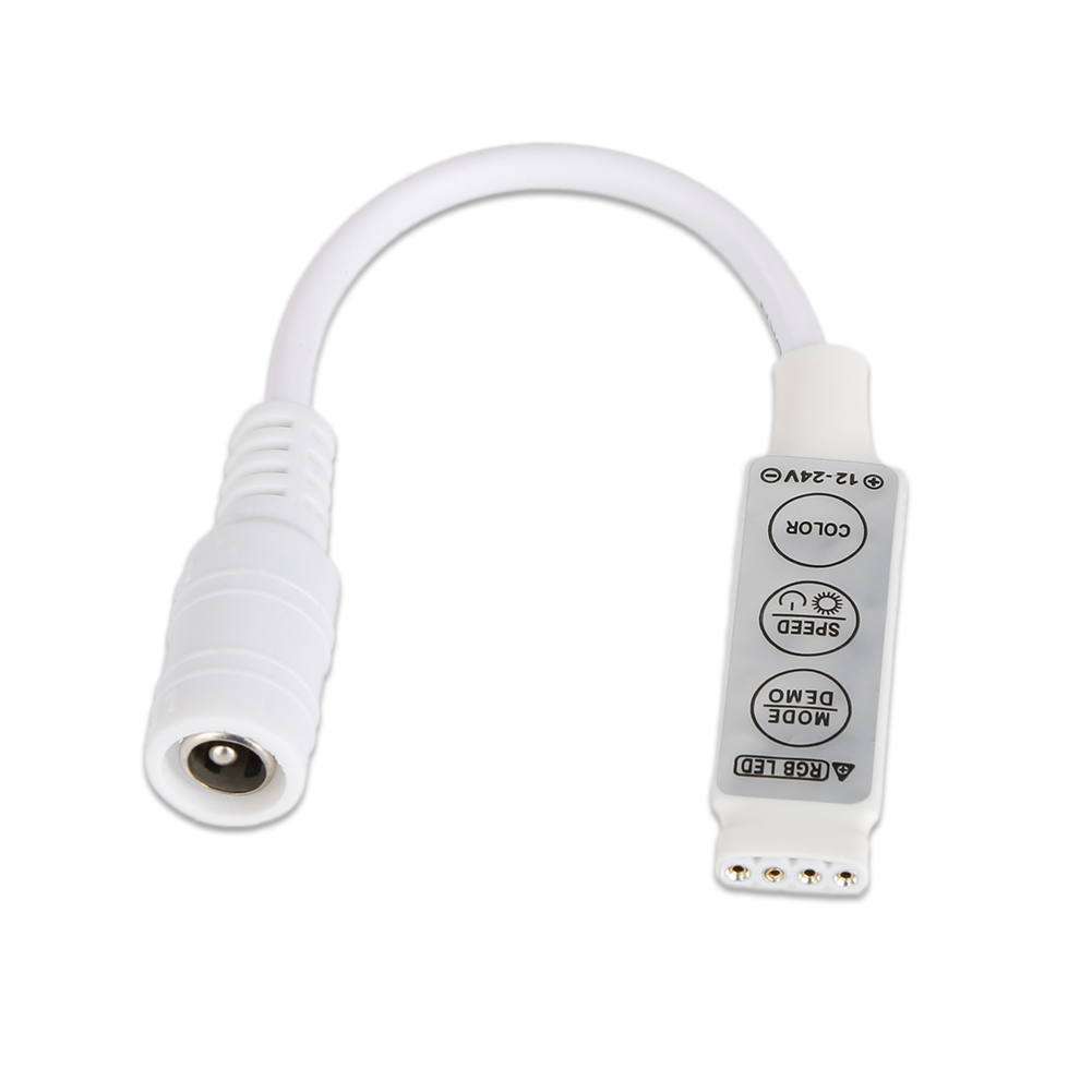 Controlador Led de 3 canales con 3 teclas, Controlador LED RGB, controlador de luces, atenuador remoto, Mini controlador de DC12V-24V, lámpara de luz