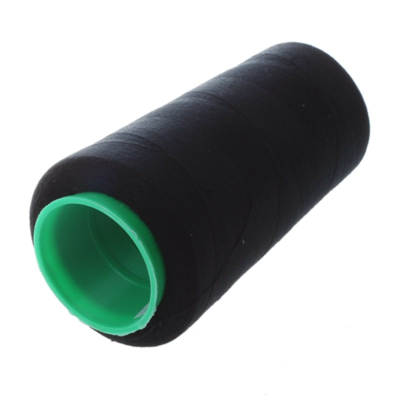 Holdbar 3000 yards overlock-symaskine industriel polyester trådmåler kegler farve polyester sytråd (sort)