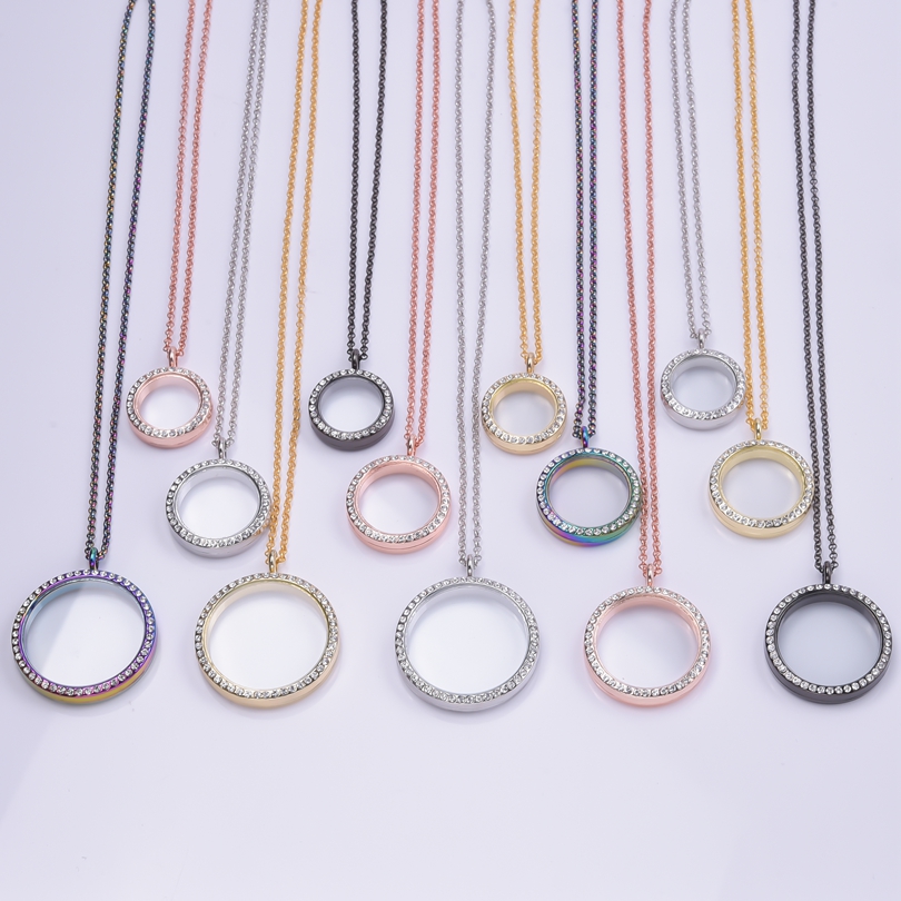 1Pc 25-40mm Clear Ronde Living Foto Medaillon Hanger Kettingen Diy Glas Gedenkteken As Glazen Urn medaillon Vrouwen Collares Sieraden