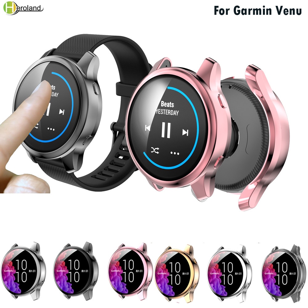 Volledige Beschermhoes Cover Shell Voor Garmin Venu Smartwatch Vervanging Accessoires Frame Gevallen 360 Tpu Scherm Beschermende