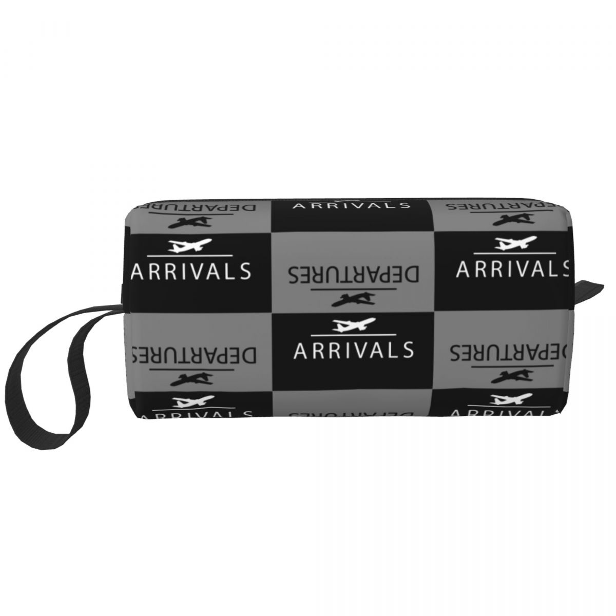 Custom Airbus Fighter Pilot Travel Cosmetic Bag Women Aviation Airplane Toiletry Makeup Organizer Lady Beauty Storage Dopp Kit: WHITE