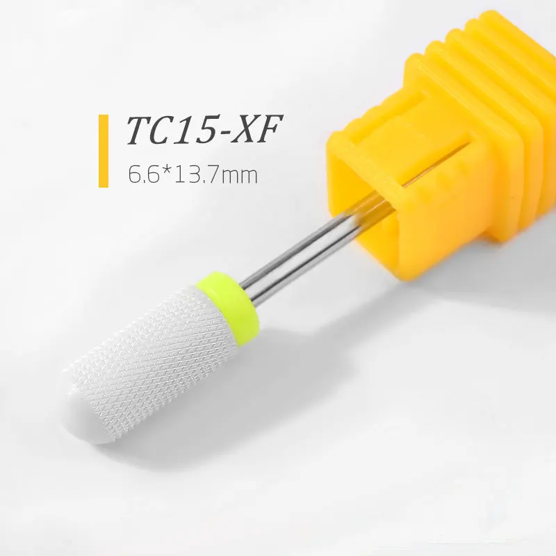 Brocas de cerámica para uñas, fresa, Lima, lima de uñas, cabeza de molienda, pulidor eléctrico de pedicura, pulidor de manicura, cutícula, herramientas de Arte de uñas limpias: Castaño