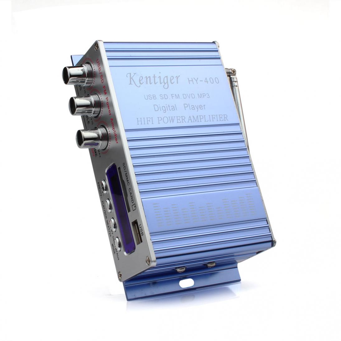 Novo HY-400 12 v carro display digital amplificador de potência suporte usb/sd cartão entrada com controle remoto