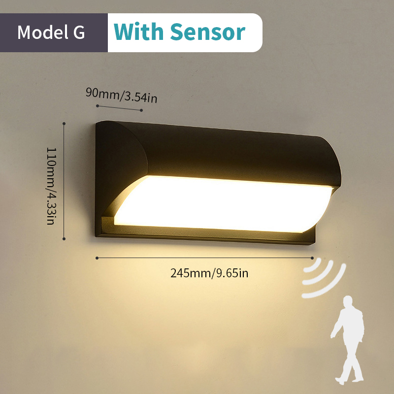 Led buitenwandlamp Waterdicht IP66 Bewegingssensor Led buitenverlichting Veranda Verlichting Balkon Tuinverlichting Buitenwandlamp: Licht Groen / WHITE / 4W