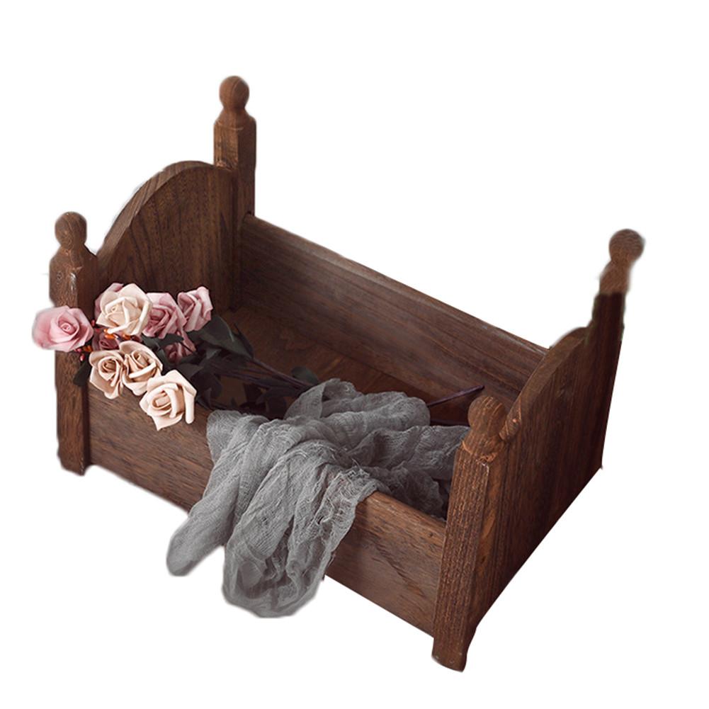 Bébé berceau amovible panier bois lit accessoires Photo Shoot infantile bébé photographie arrière-plan Studio accessoires canapé posant: Coffee