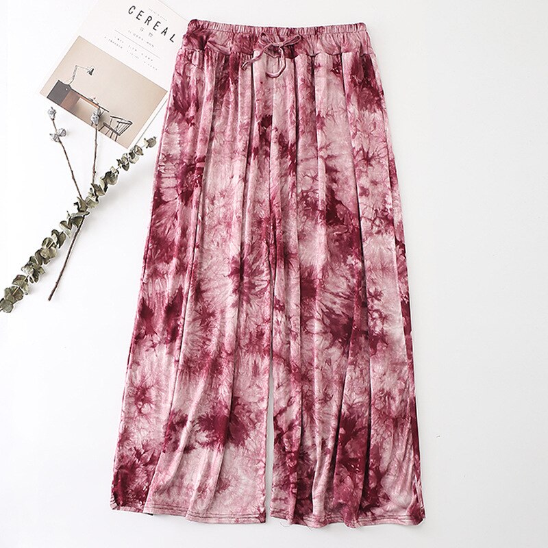 Fdfklak Cotton Home Suit Women Bottoms Sleep Pijama Pajama Pants Summer Ankle-Length Pants Print Lounge Pants