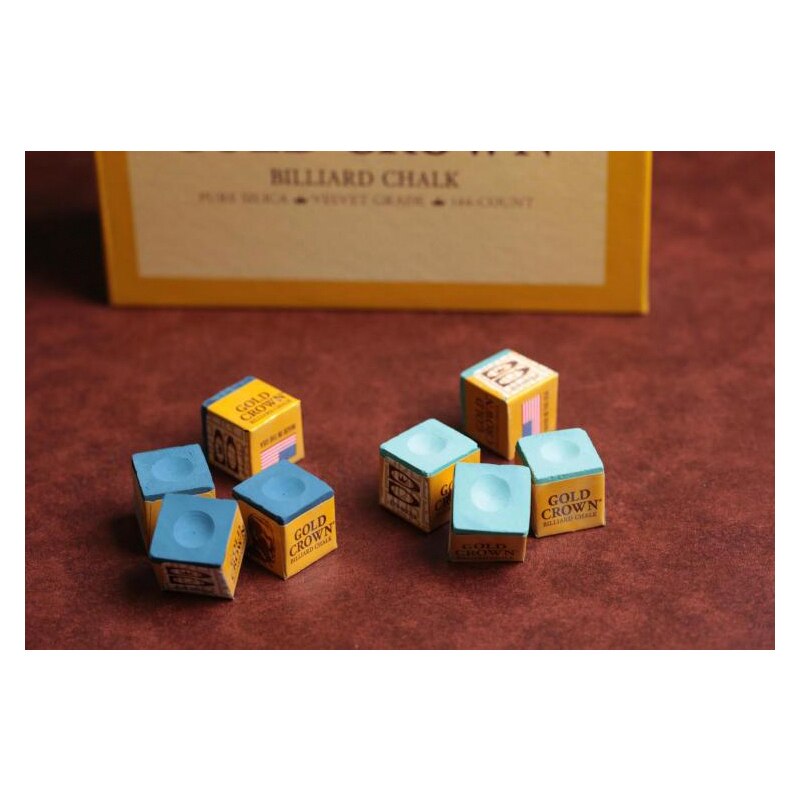 GOLD CROWN 1 Piece Oily Blue/Dry Green Billiard Pool Cue Chalk Billiard Snooker Chalk Durable Accessories