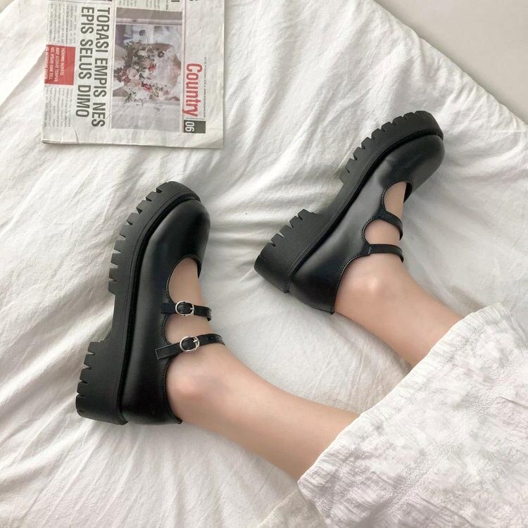 Lolita buty damskie styl japoński Vintage miękkie siostry dziewczyny wysokie obcasy wodoodporna platforma studentka przebranie na karnawał buty