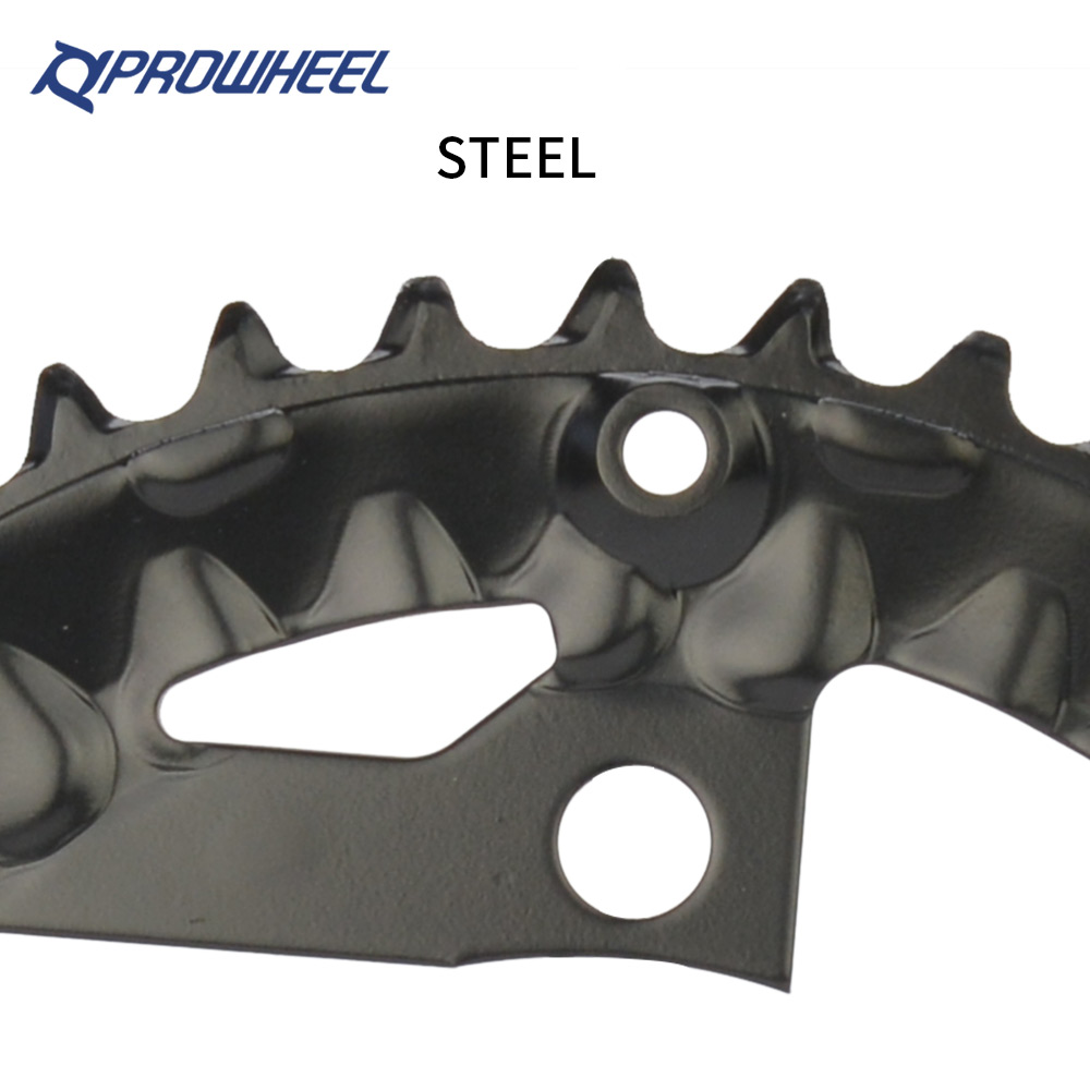 PROWHEEL-plato redondo para bicicleta de montaña, rueda dentada de aleación de acero, 64/96/104BCD, 22T, 24T, 30T, 32T, 40T, 42T, 44T