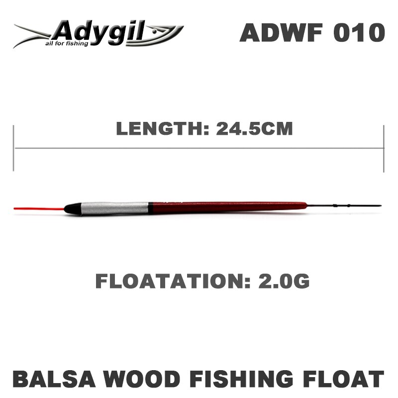 Adygil Balsa Wood Fishing Float ADWF 010 245mm Floatation 2g 6pcs/lot