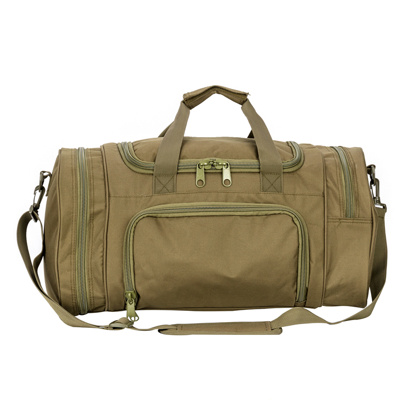35L Sports Fitness Bag for Men Outdoor Yoga Gym Swimming Shoulder Handbags Weekend Travel Duffle Bags with Shoe Compartment: Dark Khaki