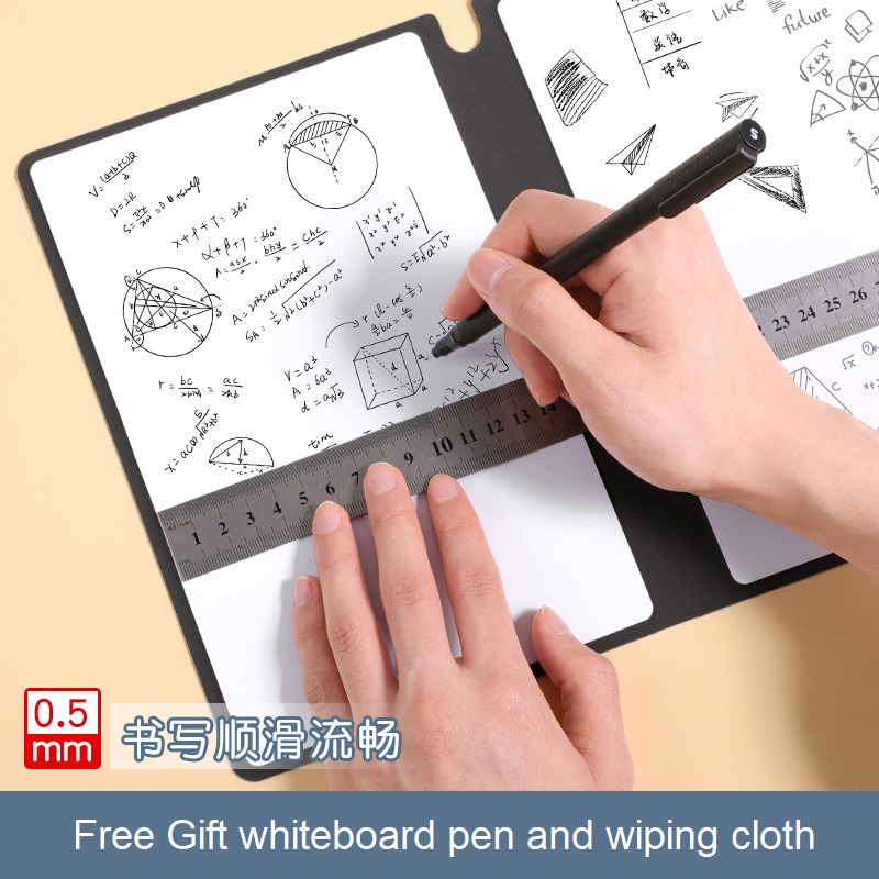 1-delige herbruikbare whiteboard-notitieboekjesset met whiteboard-pen Wisdoek Lederen memoblok Wekelijkse planner Draagbaar stijlvol kantoor