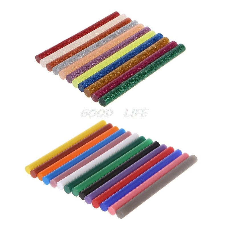 Pegamento de fusión en , mezcla de colores, brillo, viscosidad, bricolaje, herramientas de reparación de juguetes artesanales, 7mm x 100mm