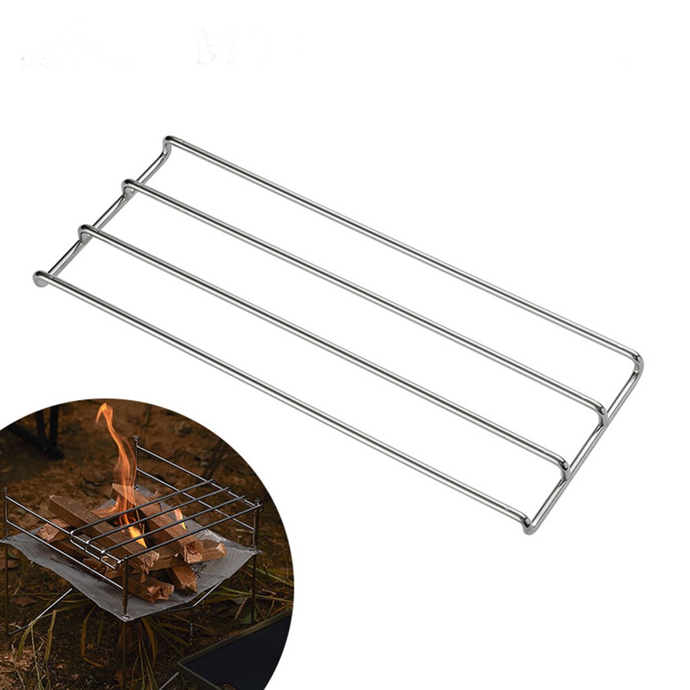 Camping Bushcraft Grill Welded Stainless Steel Campfire Cooking Grate Outdoor Mesh Gear for Camping Hiking Backpacking