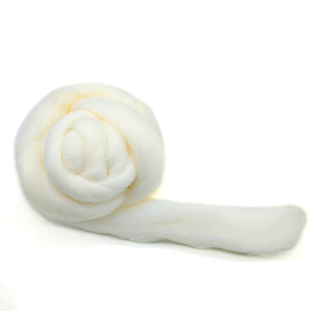 Feltsky 100g Felting Wool (70s 19um Grade) Needle Felting Diy Wool for Needle Felting Kit by Plastic Bag (N0.1)