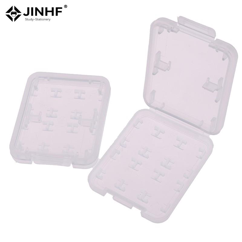 Transparente Hard Memory Card Storage Box, 8 em 1, Micro SD, SDHC, TF, MS, Protector Holder, Hard Case, Storage Box, 2Pcs