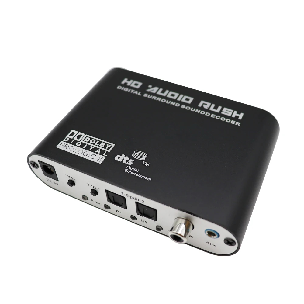 AC3 Audio Digital to Analog 5.1 Channel Stereo DAC Converter Optical SPDIF Coaxial AUX 3.5mm to 6 RCA Decoder Amplifier
