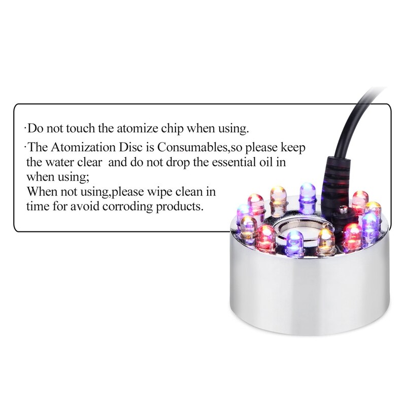 ledet tåke maker tåkemaskin demning fogger luftfukter, til akvarium fisk basseng vann fontene steinrik dekorasjon eu støpsel