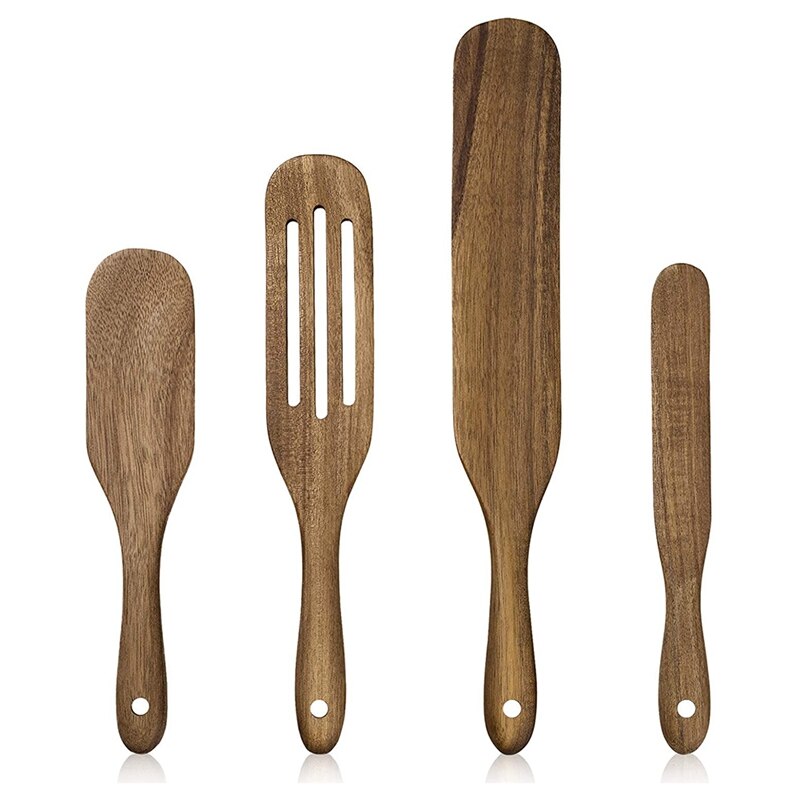Spurtle Set , Natural Wooden Cooking Utensils Set, Handmade Spurtles Kitchen Tools Non-Stick Wooden Kitchen Utensil Set: Default Title