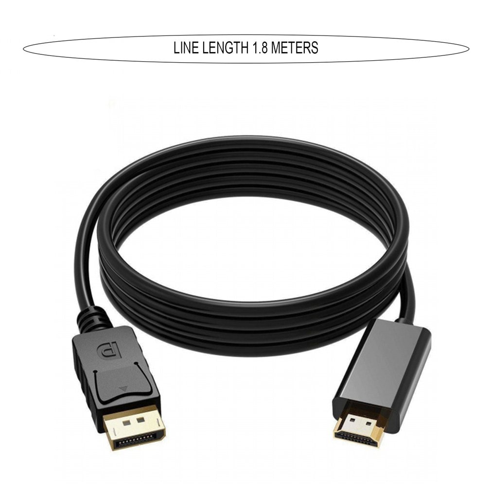 1.8M display port Displayport Male DP to HDMI Male Cable Adapter Converter 4K Laptop PC Laptop HD TV Cable Converter