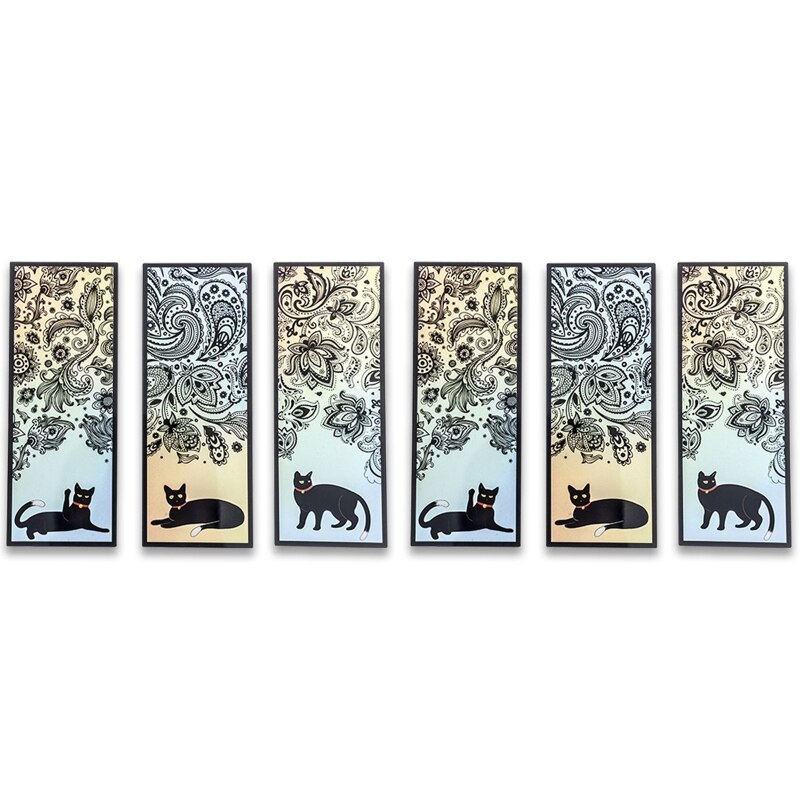 2022 Retro Black Book Marks Waterproof Page Marker for Kids Adults 6 Sheets: 3