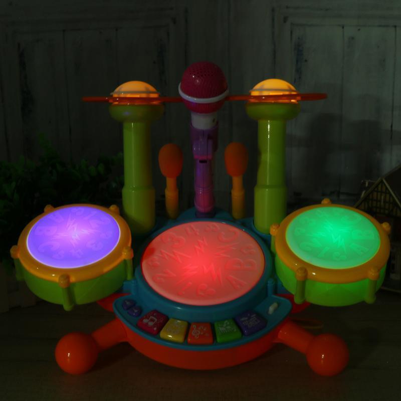 Baby muzikaal drum speelgoed, kinder jazz drumstel, elektronisch percussie muziekinstrument, educatief speelgoed voor kinderen van 3 jaar