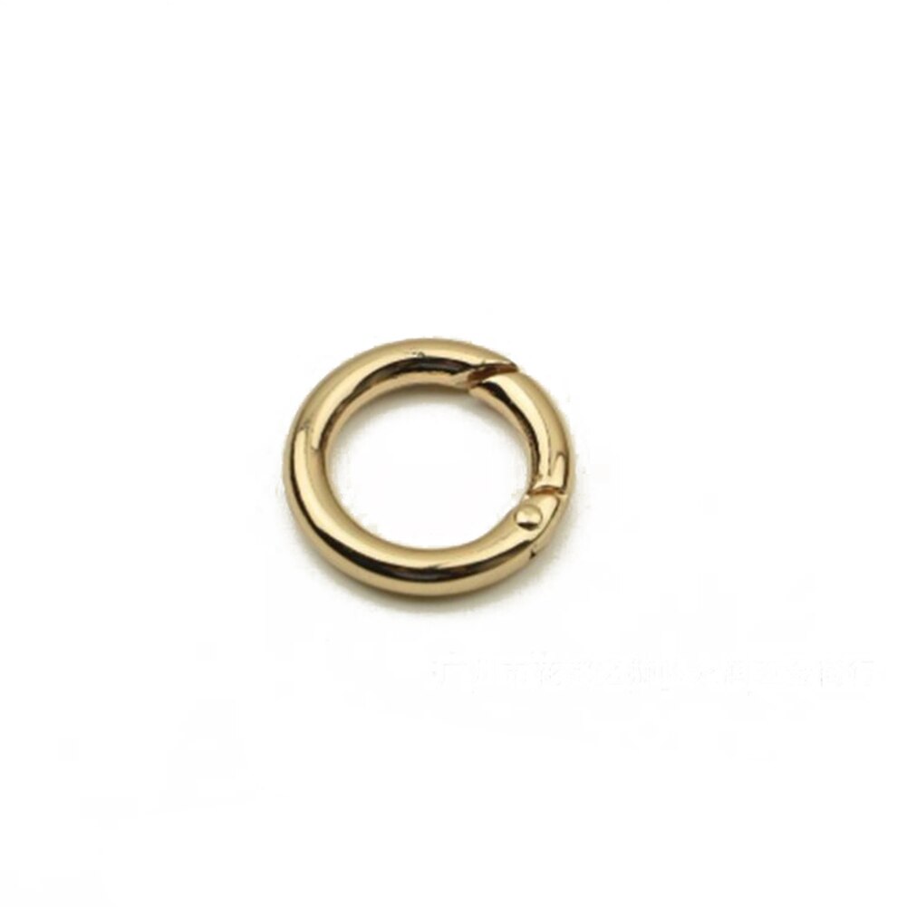 Metal primavera portão o anel opresable chaveiro bolsa de couro cinto cinta fivela cão corrente snap fecho clip gatilho bagagem leathercraft: Ouro / Dourado / 1.6cm